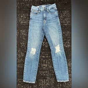 Good American Blue Distressed Women Jeans
